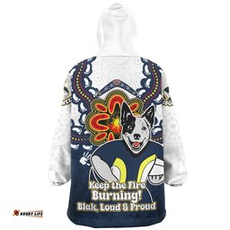 North Queensland Cowboys Snug Hoodie Aboriginal Inspired Naidoc Symbol Pattern