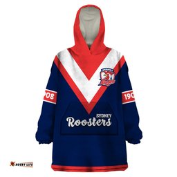 roosters rugby wearable blanket hoodie tricolours 1908 sporty version