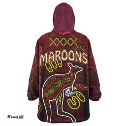 Cane Toads Snug Hoodie - Custom QLD Cane Toads Kangaroo With Aboriginal Inspired Culture Oodie Blanket