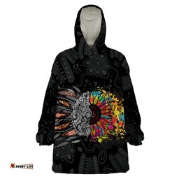 australia aboriginal wearable blanket hoodie autism its okay to be different