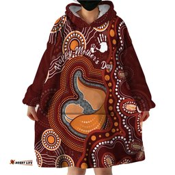 australia mothers day indigenous wearable blanket hoodie aboriginal art