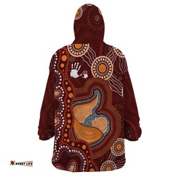 australia mothers day indigenous wearable blanket hoodie aboriginal art