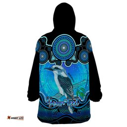 personalised australia sagittarius kookaburra zodiac wearable blanket hoodie auz astrology aboriginal aqua