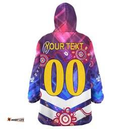 Australia Sea Eagles Snug Hoodie - Custom Australia Sea Eagles Champions with Aboriginal Inspired Abstract Dot Painting Player And Number Oodie Blanket