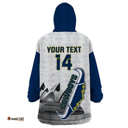 custom australia day cowboys wearable blanket hoodie nrl 2024 sydney opera house with map