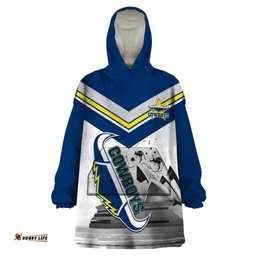 custom australia day cowboys wearable blanket hoodie nrl 2024 sydney opera house with map