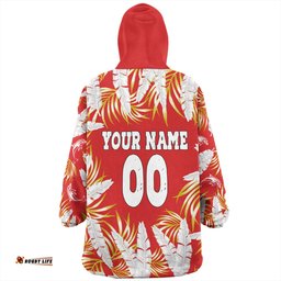 Redcliffe Dolphins Custom Snug Hoodie - Tropical Patterns Redcliffe Dolphins Snug Hoodie