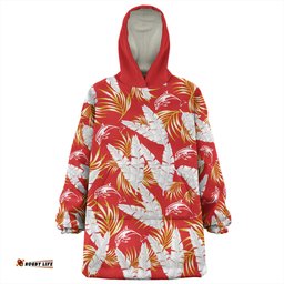 Redcliffe Dolphins Custom Snug Hoodie - Tropical Patterns Redcliffe Dolphins Snug Hoodie