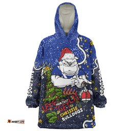 Canterbury-Bankstown Bulldogs Christmas Custom Snug Hoodie - Let's Get Lit Chrisse Pressie Snug Hoodie