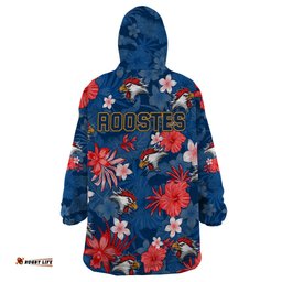 roosters rugby wearable blanket hoodie beautiful floral pattern spring summer vibe