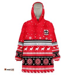 saints christmas indigenous st kilda football wearable blanket hoodie