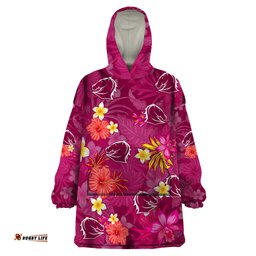 custom broncos rugby wearable blanket hoodie beautiful floral pattern spring summer vibe