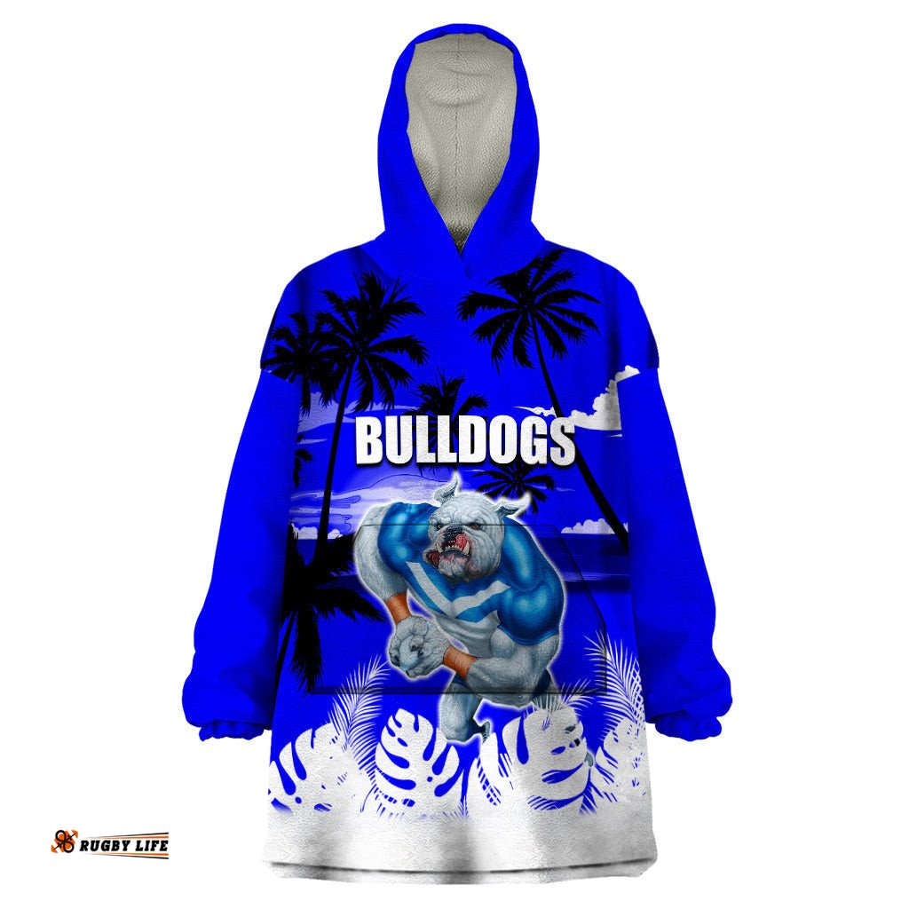 nrl bulldogs wearable blanket hoodie summer vibe style