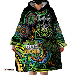 raiders rugby aboriginal art wearable blanket hoodie naidoc indigenous tribal