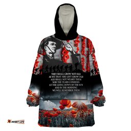 anzac day heroes of the gallipoli wearable blanket hoodie