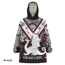 australia illawarra and st george naidoc wearable blanket hoodie custom for our elders boomerangs wearable blanket hoodie