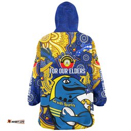 Parramatta Eels Naidoc Week Custom Snug Hoodie - For Our Elders Go With Sparky Oodie