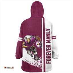 Manly Warringah Sea Eagles Snug Hoodie - Manly Warringah Sea Eagles Mascot Quater Style