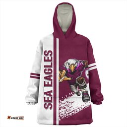 Manly Warringah Sea Eagles Snug Hoodie - Manly Warringah Sea Eagles Mascot Quater Style