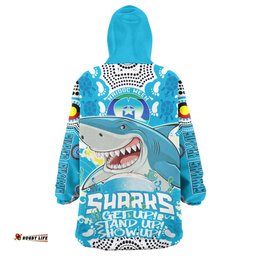 Cronulla-Sutherland Sharks Naidoc Week Snug Hoodie - Custom Indigenous Sharkies Naidoc Week Celebrations Oodie Blanket
