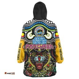 Penrith Panthers Naidoc Week Snug Hoodie - Indigenous Penrith Panthers Naidoc Week Celebrations Vintage Style Oodie Blanket