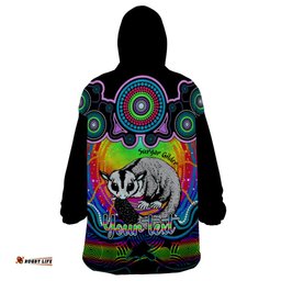 personalised australia gemini sugar gilder zodiac wearable blanket hoodie auz astrology aboriginal rainbow