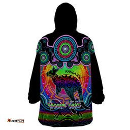 personalised australia aries kangaroo zodiac wearable blanket hoodie auz astrology aboriginal rainbow
