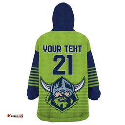 raiders rugby custom wearable blanket hoodie the green machine simple style