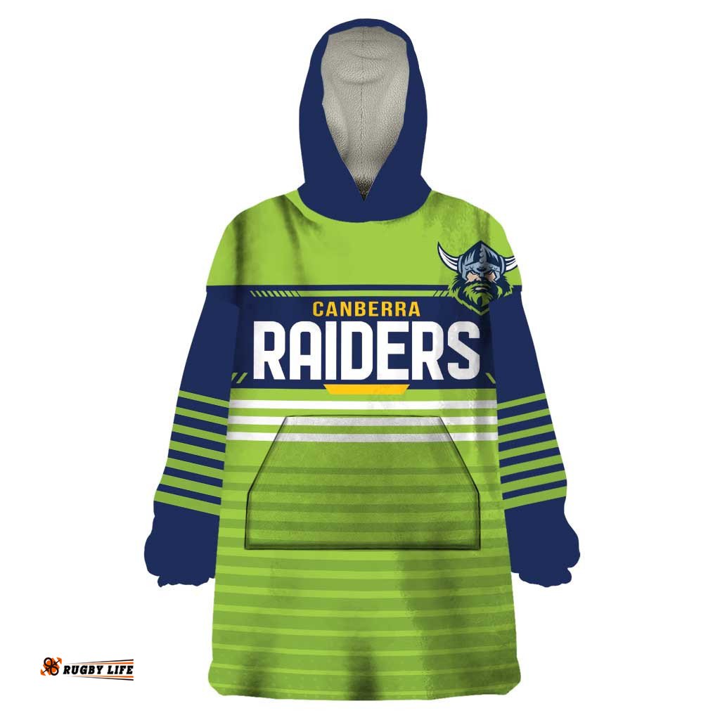 raiders rugby custom wearable blanket hoodie the green machine simple style