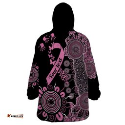 personalised aboriginal ribbons wearable blanket hoodie beautiful butterflies breast cancer awareness