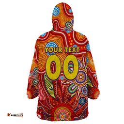 personalised sunnies naidoc week 2024 wearable blanket hoodie aussie aboriginal art dt02