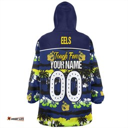 Parramatta Eels Sport Snug Hoodie - Eat Sleep Repeat With Tropical Patterns