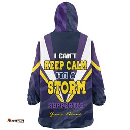 Melbourne Storm Custom Snug Hoodie - Melbourne Storm Supporter Snug Hoodie