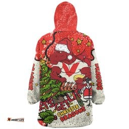 St. George Illawarra Dragons Christmas Custom Snug Hoodie - Let's Get Lit Chrisse Pressie Snug Hoodie
