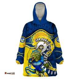 eels mascot nrl wearable blanket hoodie naidoc