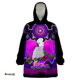 personalised australia libra cockatoo zodiac wearable blanket hoodie auz astrology aboriginal magenta