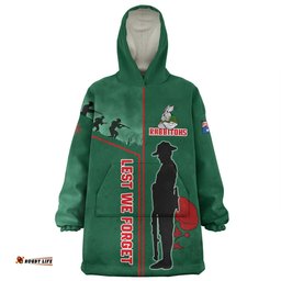South Sydney Rabbitohs Snug Hoodie - Anzac Day Lest We Forget Poppy