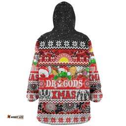 St. George Illawarra Dragons Christmas Aboriginal Custom Snug Hoodie - Indigenous Knitted Ugly Xmas Style Snug Hoodie