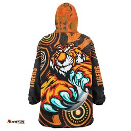 Wests Tigers Custom Indigenous Snug Hoodie - This is My Jungle Style Oodie Blanket