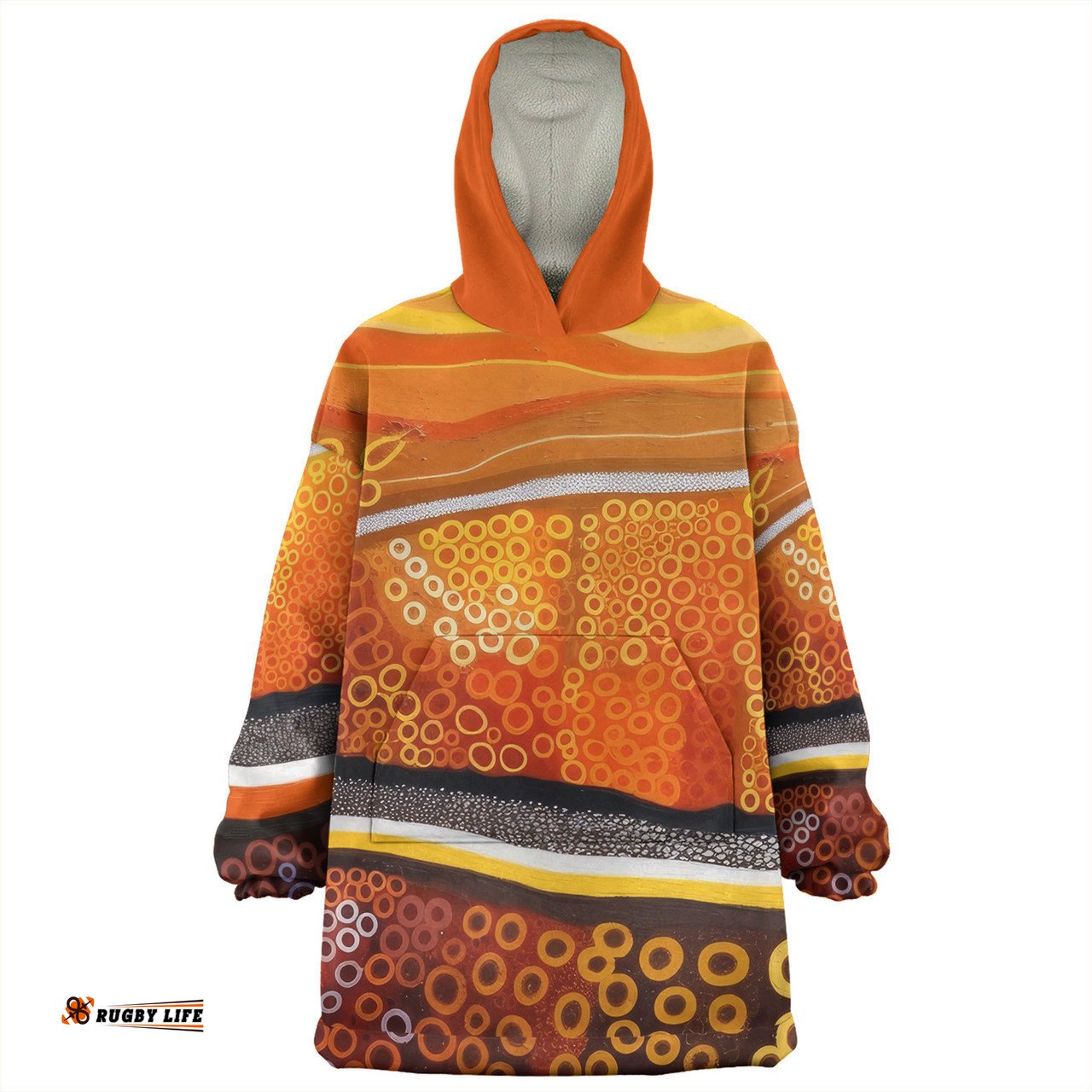 Australia Aboriginal Snug Hoodie - Abstract Theme Of Australian Indigenous Aboriginal Art Snug Hoodie