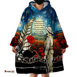 kei wareware tatou new zealand anzac day wearable blanket hoodie starry night inspo style lt05