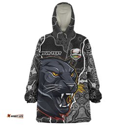 Penrith Panthers Grand Final Custom Snug Hoodie - Custom Penrith Panthers With Contemporary Style Of Aboriginal Painting Snug Hoodie