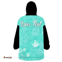 custom personalised brisbane heat cricket happy easter day wearable blanket hoodie simple style