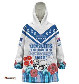 australia city of canterbury bankstown anzac custom wearable blanket hoodie anzac day im with the doggies wearable blanket hoodie
