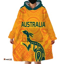 custom australia rugby wearable blanket hoodie summer paris 2024