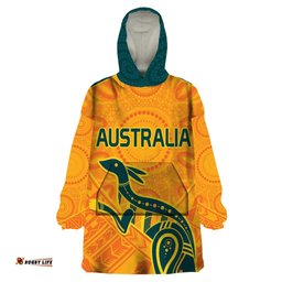 custom australia rugby wearable blanket hoodie summer paris 2024