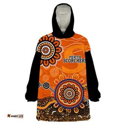 perth scorchers wearable blanket hoodie cricket indigenous aboriginal
