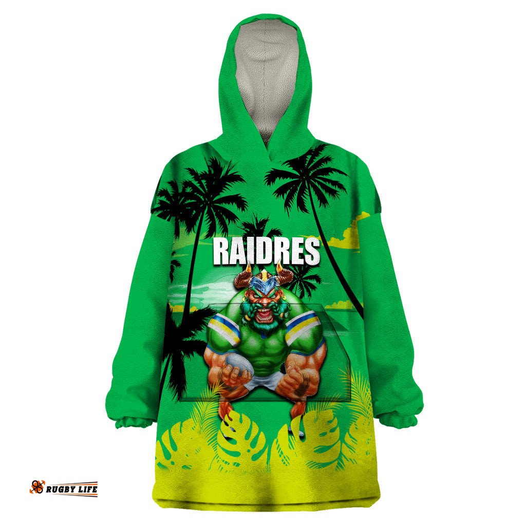 nrl raiders wearable blanket hoodie summer vibe style