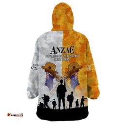 australia and new zealand anzac day wearable blanket hoodie lest we forget lt05