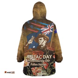 anzac day wearable blanket hoodie remembering our fallen heroes wearable blanket hoodie